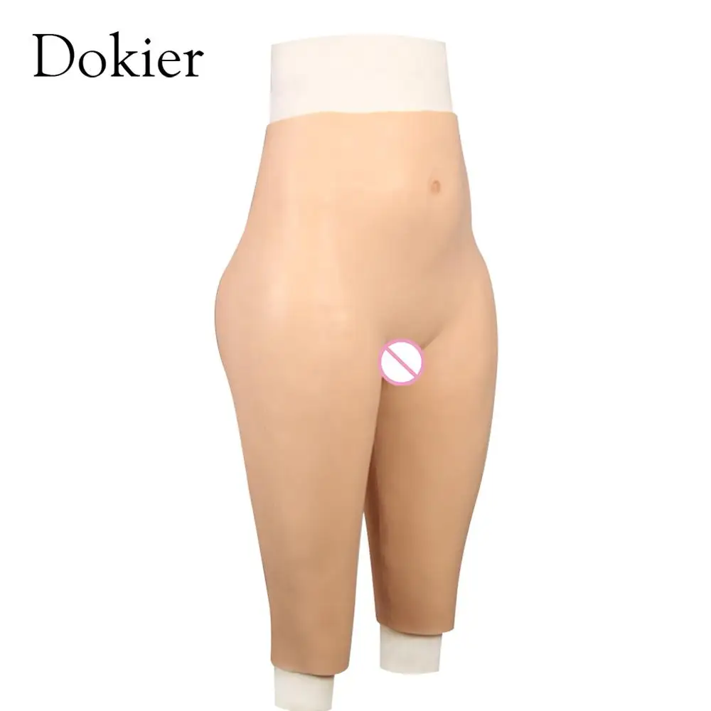 Dokier Silicone Realistic Vagina Pants Shemale Crossdresser Pussy Pants Transgender Artificial Sex Fake Vagina Drag Queen