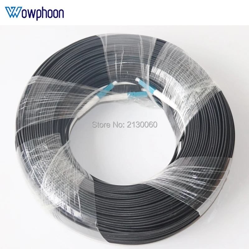 100M 2 Steel Wire 2 Core GJXH SM G657A LSZH Outdoor Fiber Optic FTTH Drop Cable Patch Cord With LC SC FC ST Connector