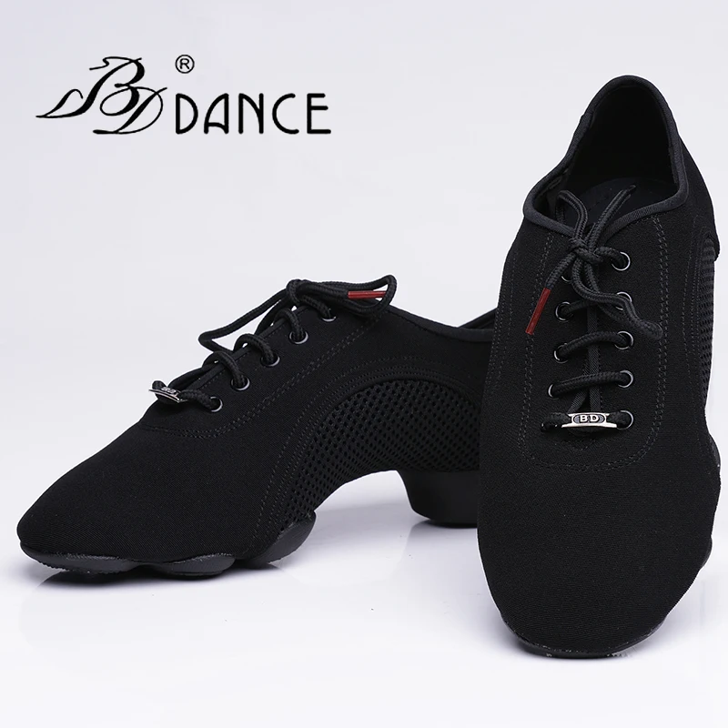 TOP BDDANCE Latin Dance Shoes  WOMEN SHOE Jazz Modern Oxford Cloth Non-slip Rubber Sole BD JW-1 Sweat Durable Clearance FREE BAG