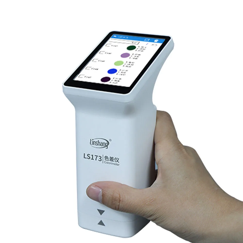 Portable Color Meter Colorimeter 8mm with Full Spectrum LED Light Source D/8 Touch Screen