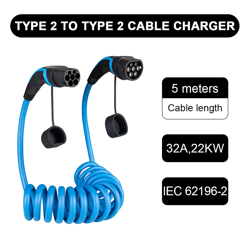 Everything You Need to Know About the 32A 22KW Type 2 to Type 2 EV Charging Cable