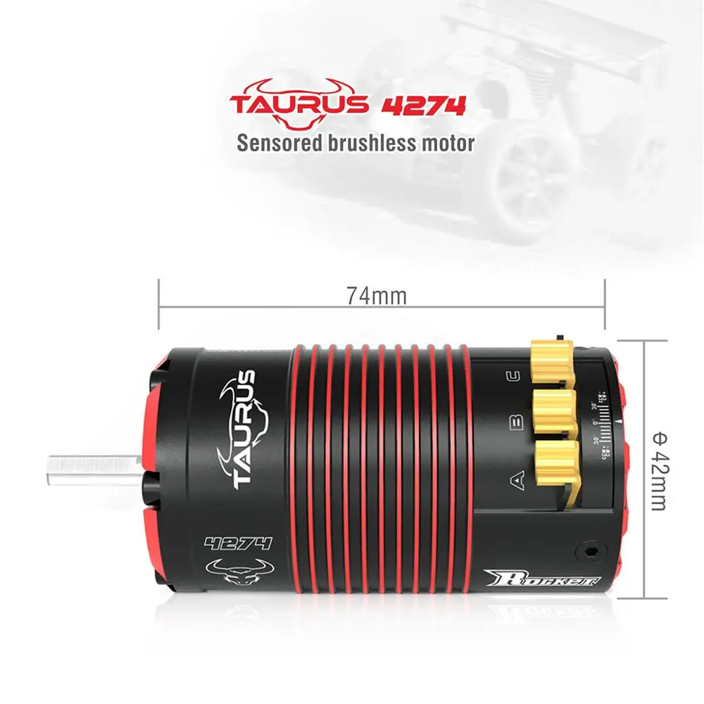 Surpass Hobby Rocket 4274 V2 1400KV 1500KV 1700KV 1950KV 2200KV Sensored Brushless Motor for 1/8 RC On-Road Off-Road Car