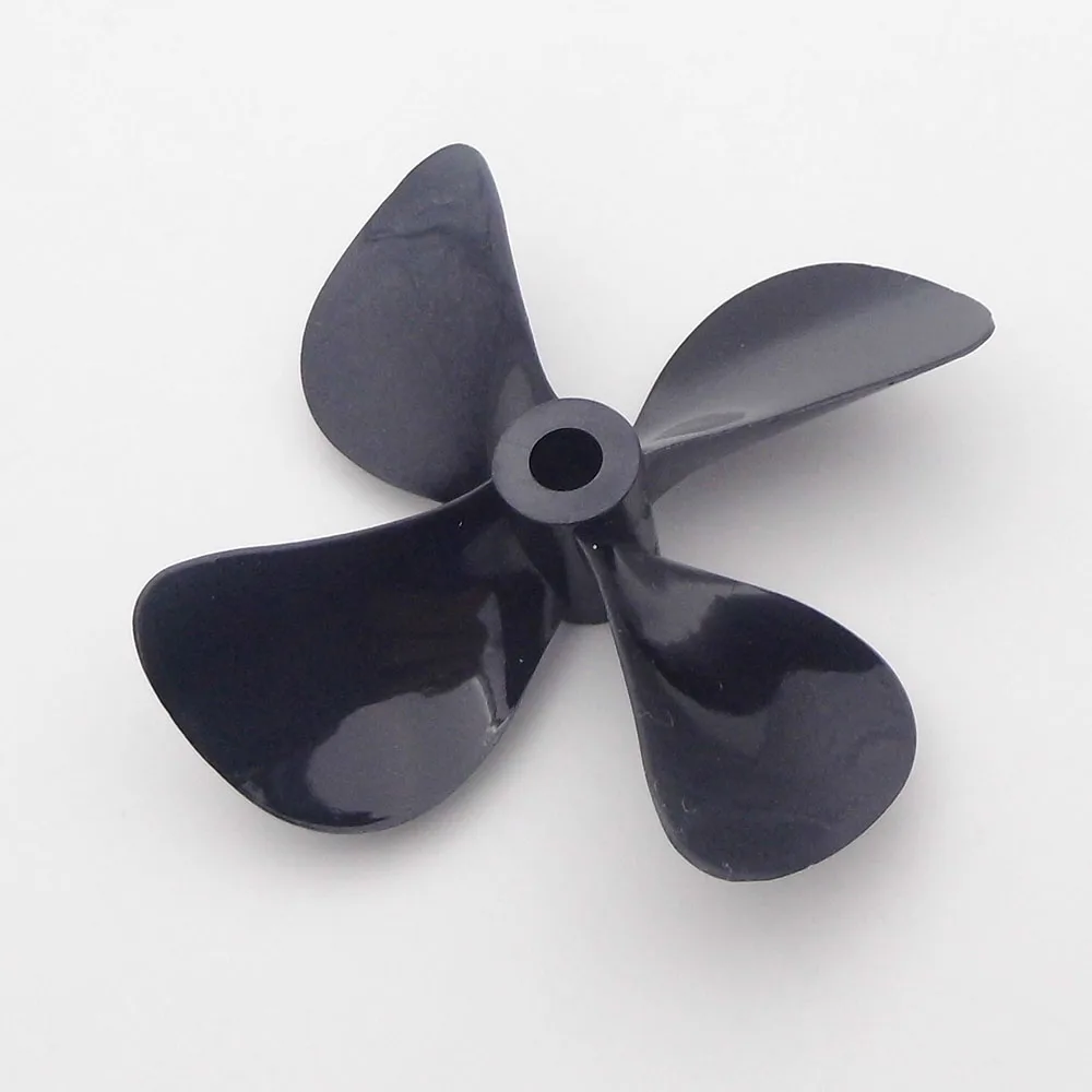 RC Boat Propeller 5mm 4-Blades 55mm 60mm 75mm PC LH RH Submerged Prop for RC Boat Tug Bait Fishing Boat Marine ROV Watercreft