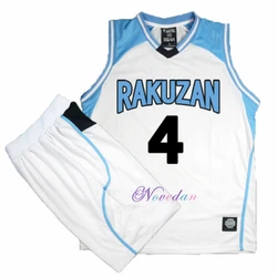 3D Anime Kuroko no Basket Basuke Cosplay Rakuzan School Uniform Akashi Seijuro Basketball Jersey Sportswear T-shirt Costume Set