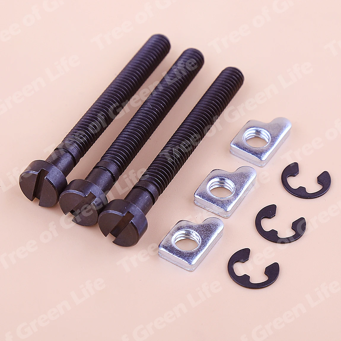 Tensor de parafuso ajustador de corrente 3 argolas, para husqvarna 33 38 40 45 49 motosserra 505230902