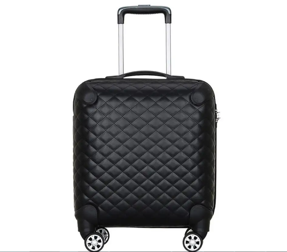 2021 travel trolley rolling bag for women PU Suitcase bag Women Wheeled Luggage bag Cabin Trolley Bag on wheels Trolley Suitcase