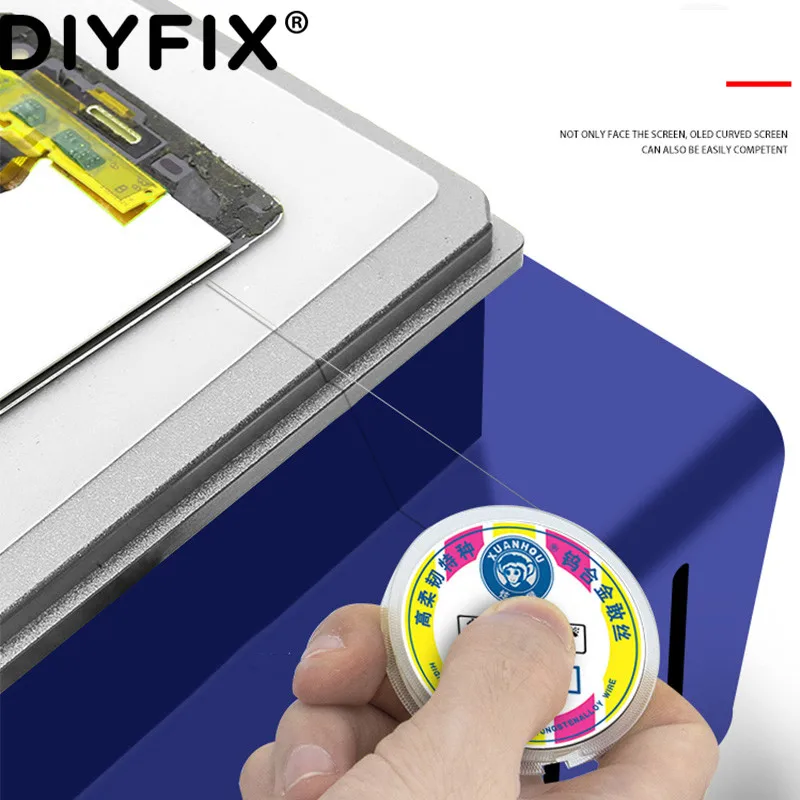 XUAN HOU 0.035/0.04/0.05/0.06/0.08MM * 100M złoty drut do ekranu LCD telefonu ekran dotykowy linia cięcia Separator Separator Repair Tool