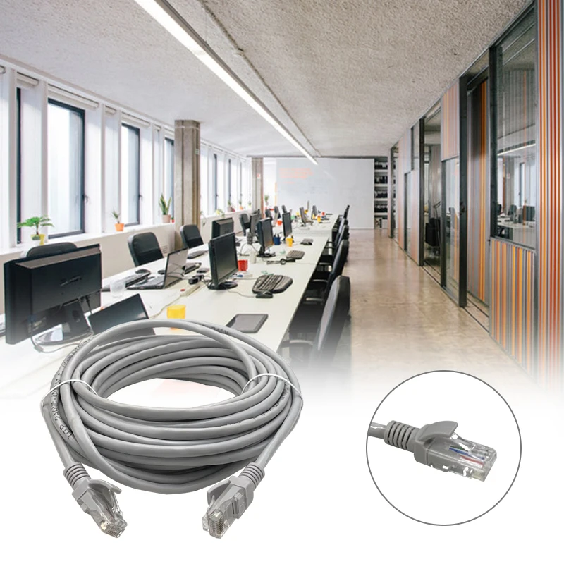 Internet Network LAN 5M 10M 15M 20M RJ45 Ethernet Cable Cord For CAT5E IP Camera Computer Laptop