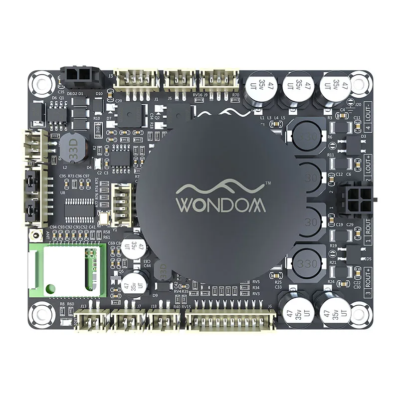 WONDOM 2x50 W 4Ω فئة D مضخم الصوت مجلس ستيريو أمبير وحدة ث بلوتوث Ver5.0 & DSP - JAB2v2 للمنزل المتكلم DIY