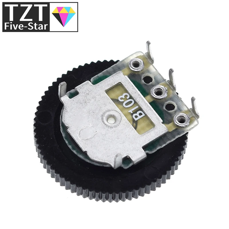 TZT 10/30 Stück B103 16x2mm 10K Ohm Doppel-Drehknopf Volumenrad Duplex-Potentiometer Z07 Direktversand – Detail 4
