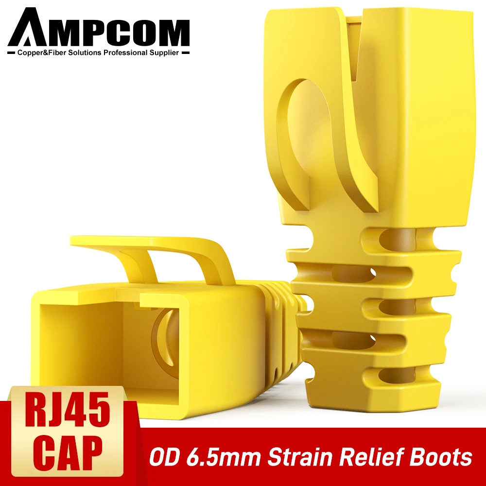 AMPCOM Ethernet Netwerkkabel Trekontlasting Laarzen Kabel RJ45 Connector Plug Covers 6.5/7.5/8.0mm voor CAT8 CAT7 CAT6A CAT6 CAT5E