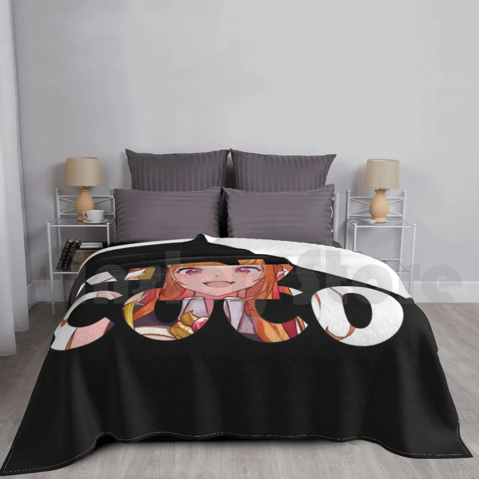 Kiryu Coco Blanket Fashion Custom Korone Inugami Hololive Vtuber Anime Eekum Bokum Ikaboka Ikanbokan Meme