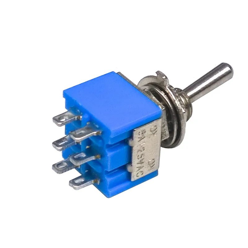 5/10 souprava MTS-102-103-202-203 sponka spínač 6A 125V 3A/250V na na SPDT 6mm mini spínač DPDT na pryč na vodotěsný čepice měď nohou