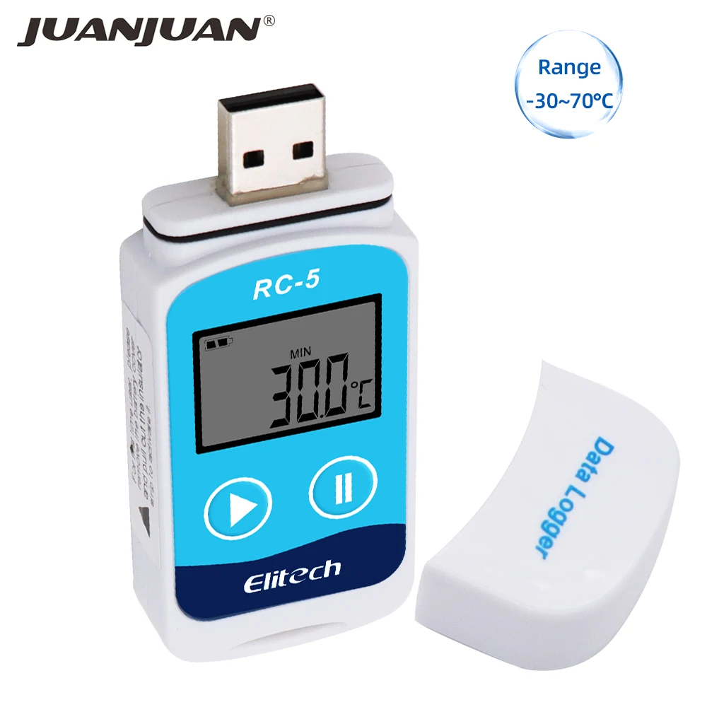 RC-5 USB Temperature Data Logger Recorder External Sensor 32000 Points Digital High Accuracy Temperature Datalogger