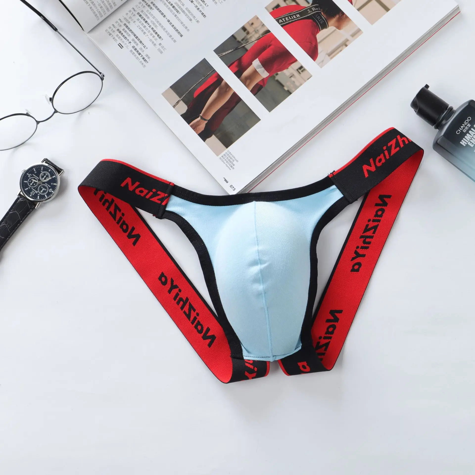 Male Underwear Sexy Underwear Back Hallow Men's Solid Thong Exotic Briefs Men's Jockstrap Men's G-Strings & Thongs Sexy T-back image 2