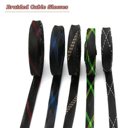 5M Braid Sleeving PET Braided Expandable Auto Line Management Insulated Cable Sleeve Pipe Protective Sheath Tube Wire Wrap