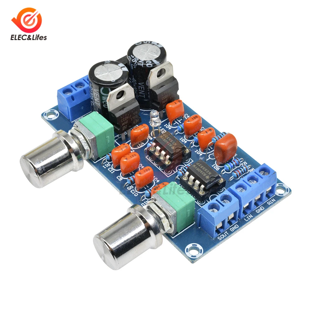 NE 5532 NE5532 Low Pass Filter Board module Subwoofer Volume Control Board preamplifier Amplifier Module 9-15V