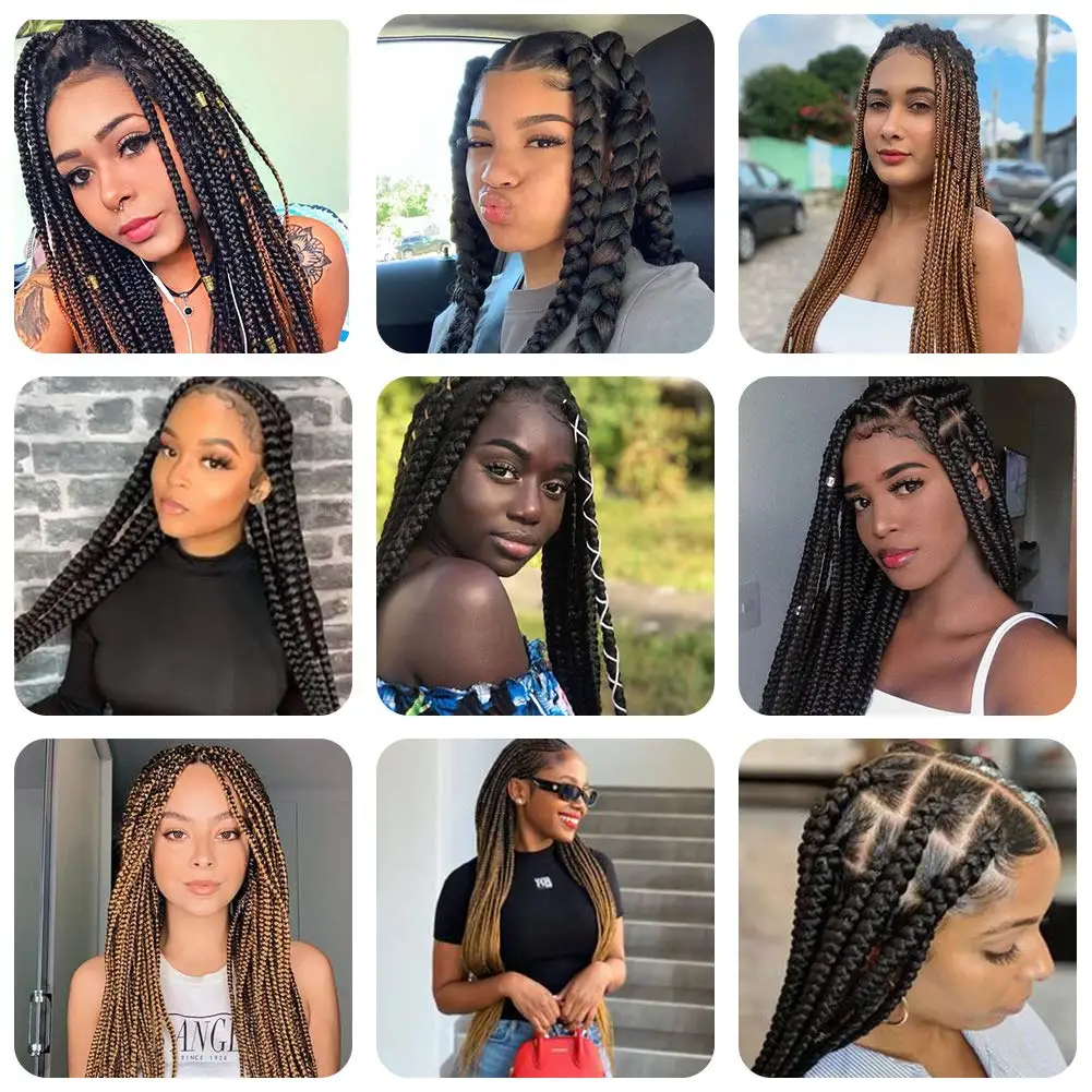 16/20/22/26/30/42/48 Inch Braiding Hair Long Jumbo Braid Hair Synthetic Box Braids Extension Yaki Texture Kanekalon Hair