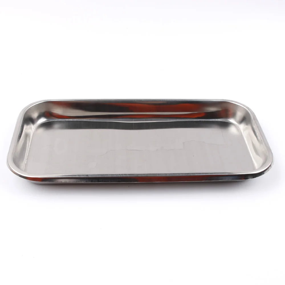 1PC Stainless Steel Storage Tray Food Fruit Plate Dish Tableware Doctor Surgical Dental Tray Kitchen Accessories