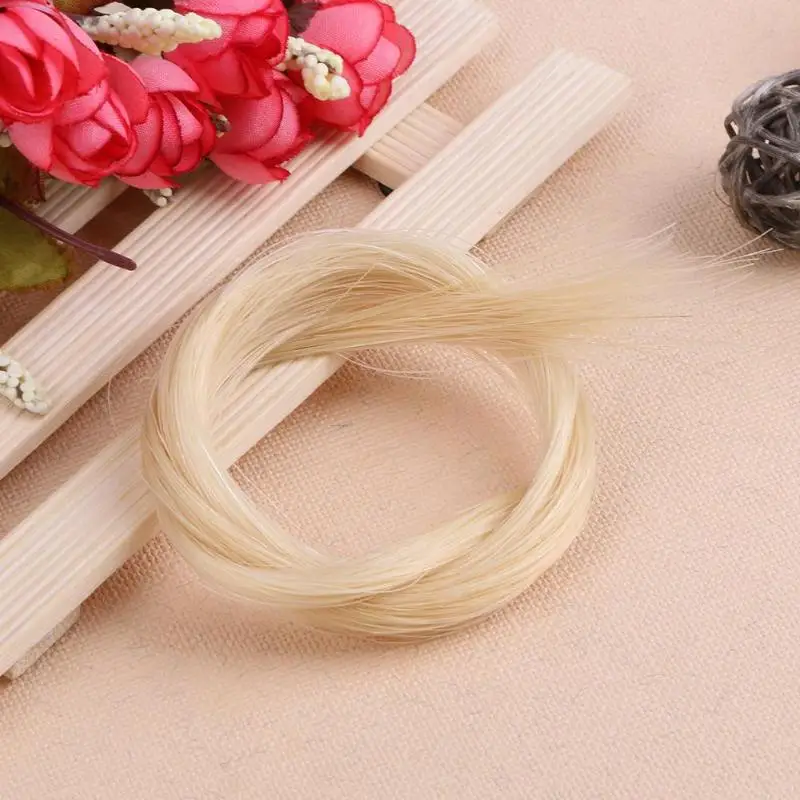 Violin Bow Hair Universal Yellow+White Stallion Horse Hair for Violin Bow Stringed Musical Instruments Violin Accessories