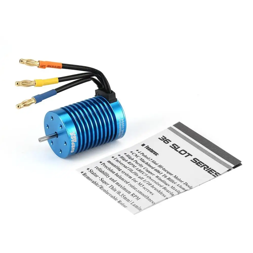 Waterproof F540 3000KV 3300KV 3930KV 4370KV Waterproof Brushless Motor for 1/10 RC Car Redcat Electric Volcano EPX PRO