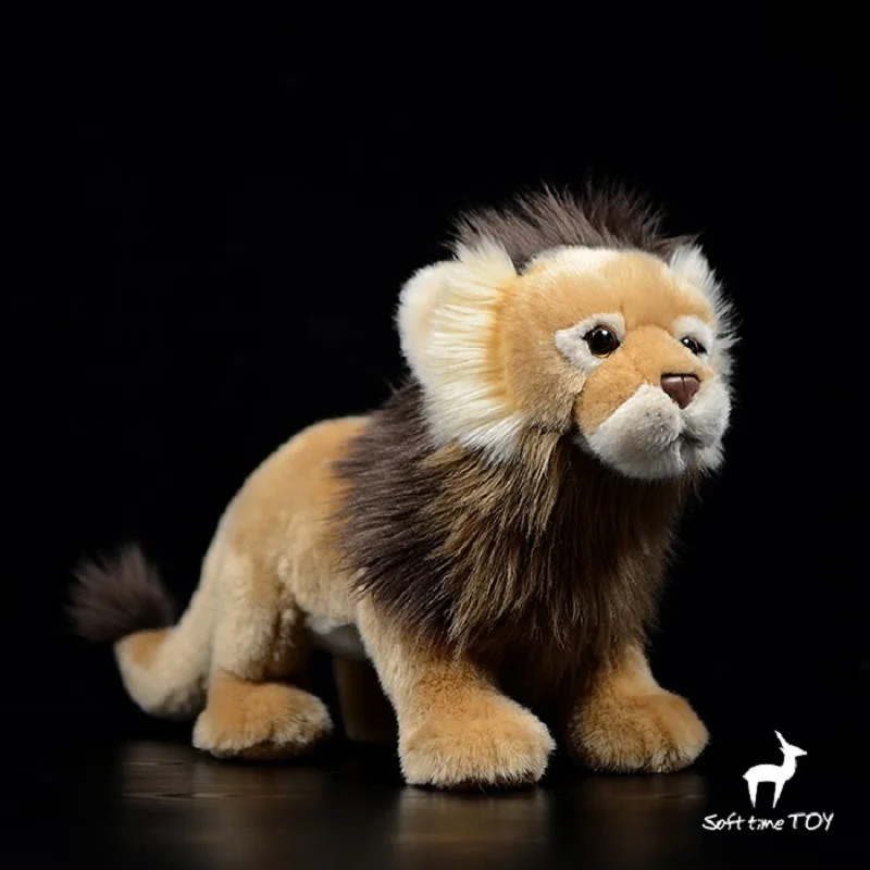 

simulation animal 28cm brown lion Doll baby lion plush toy soft doll baby toy birthday gift h2550