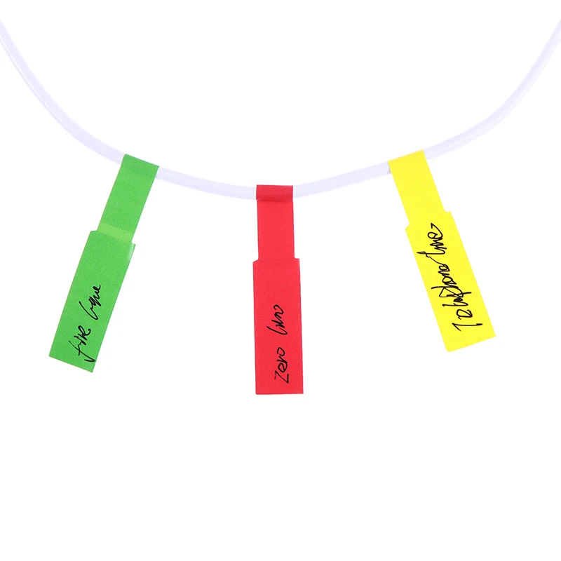 300Pcs Useful Colorful Self-adhesive Cable Labels Waterproof Identification Tags Stickers Marker Tool Fiber Wire Organizers