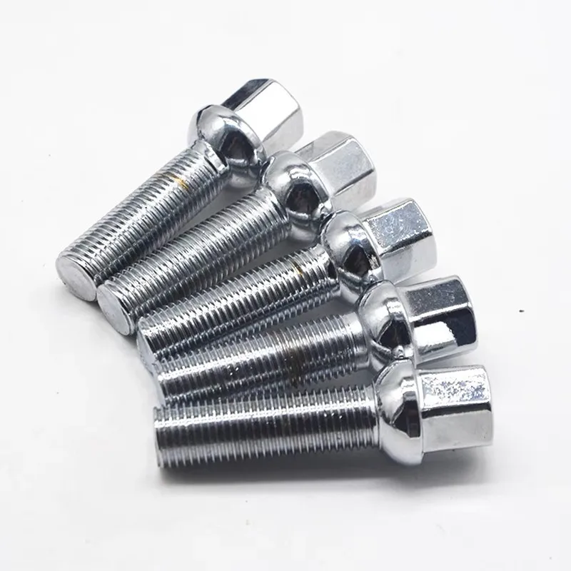 10 piece 28/35/40/45/50/55/60mm lengthen Steel Wheel Bolts M14 x 1.5mm WHEEL NUTS SEAT SUIT FOR VW Volkswagen