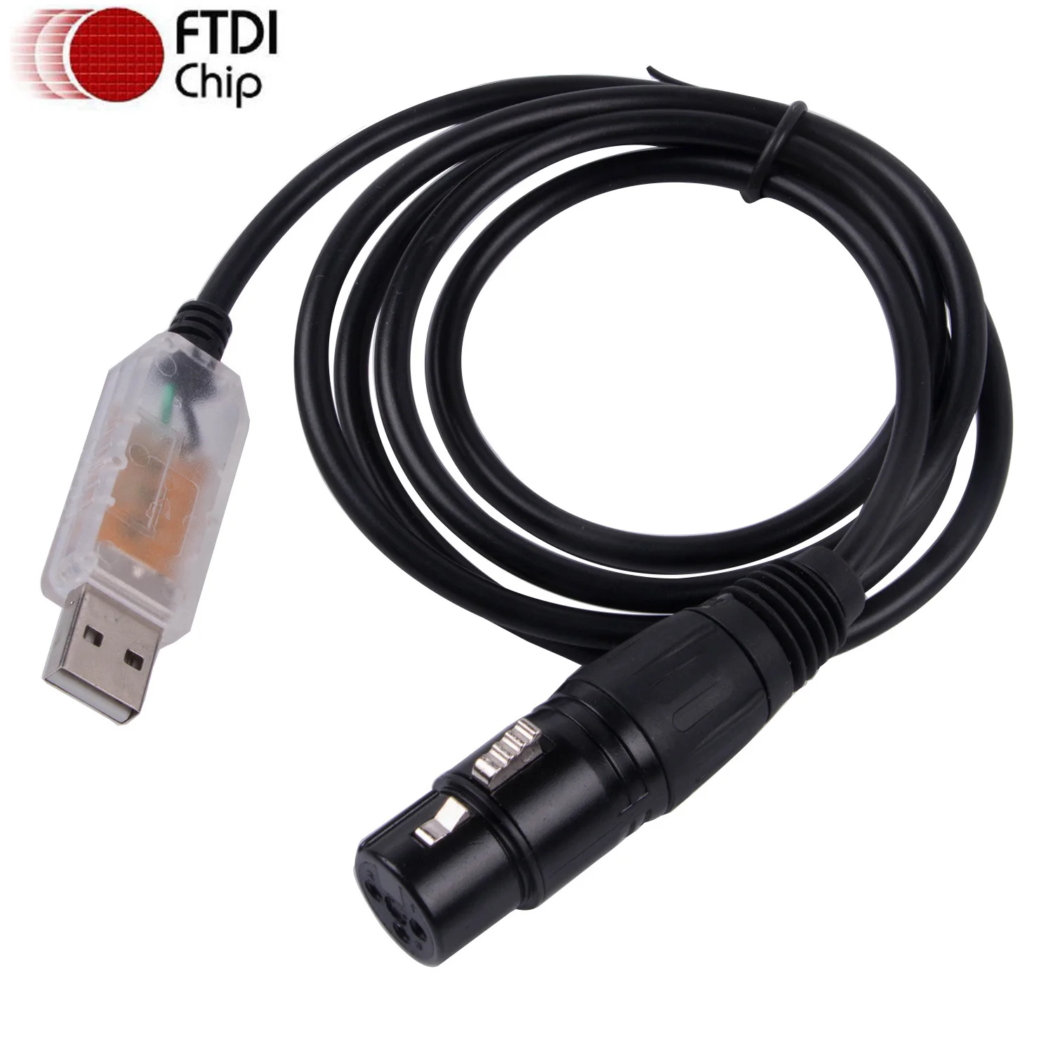 FTDI RS485 DMX512 Converter Cable USB to 3Pin XLR Female Interface Computer Connecting Stage Lighting Devices LED Control Cable