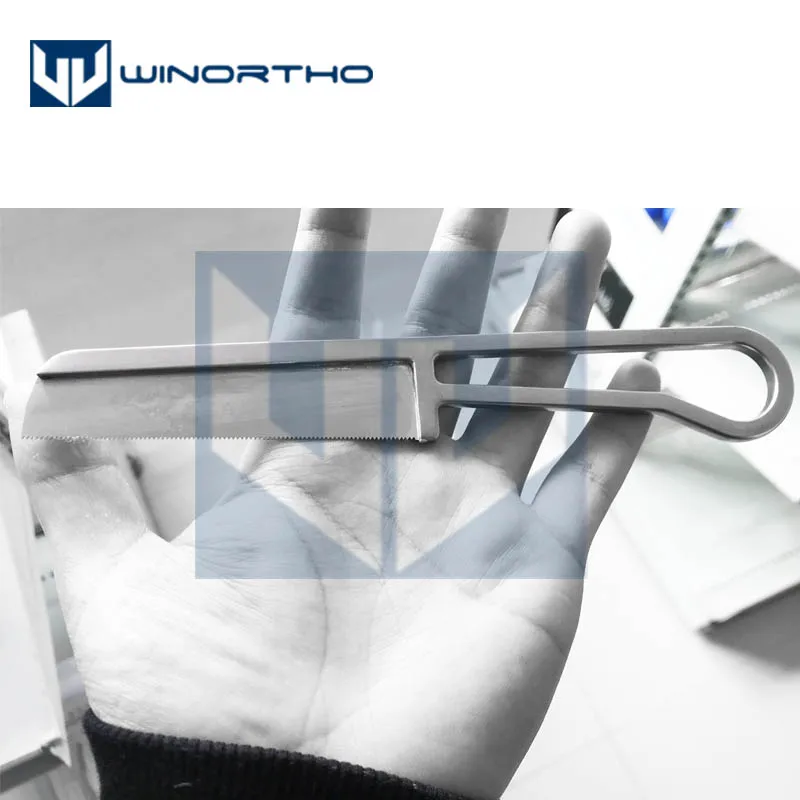 Hard Backed Orthopaedic Saw 0.4mm cut Stainless Steel 140mm long veterinary orthopedic instruments view 5