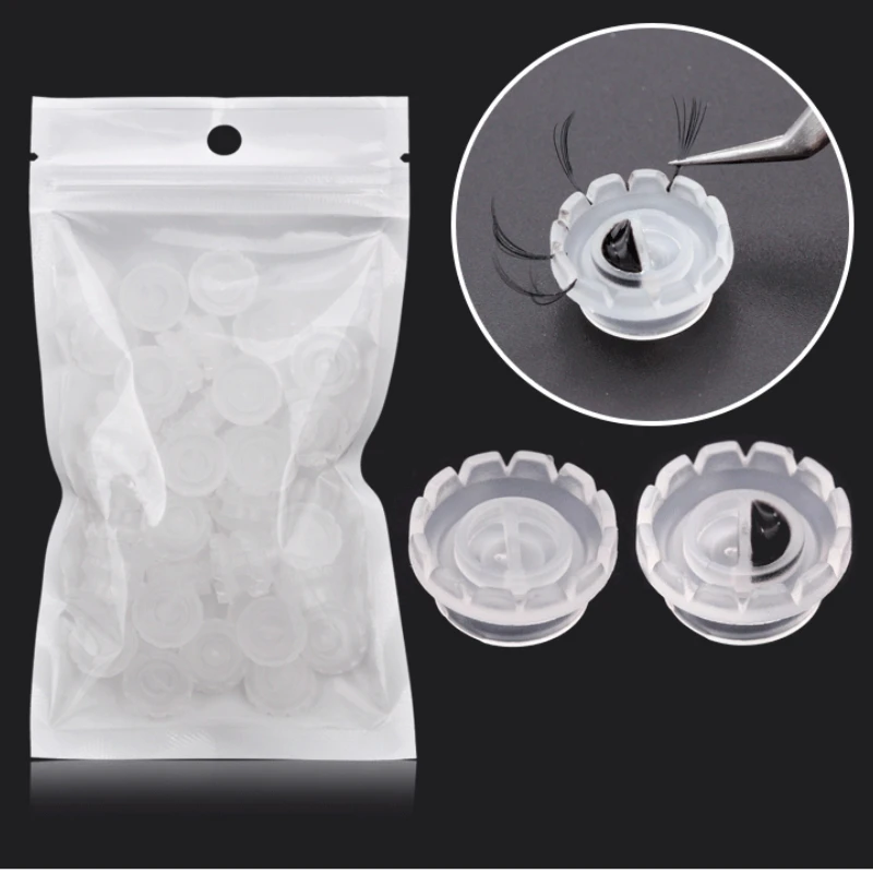 100Pcs Falsche Wimpern Blühende Tassen Pflanzen Pfropfen Schnelle Blüte Sonne Blume Kleber Tasse Fan Wimpern Verlängerung Make-Up-Tools