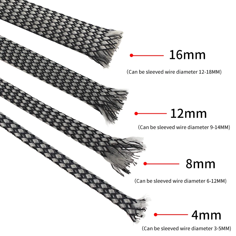 Nylon acolchoado Shock Absorber Net, Cabo de alimentação de áudio blindado, Cabo de sinal do cabo do altifalante, 20m