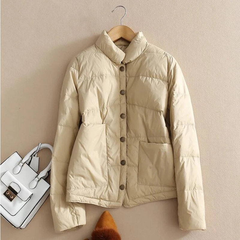 SEDUTMO Winter Duck Down Coat Women Ultra Light  Short Oversize Thin Jackets Autumn Casual Slim Puffer Jacket Parkas ED1103