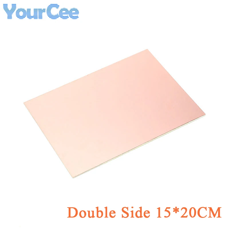 200*150mm Double Side PCB Epoxy Fiber Copper Clad Plate Laminate Laminating 15X20cm