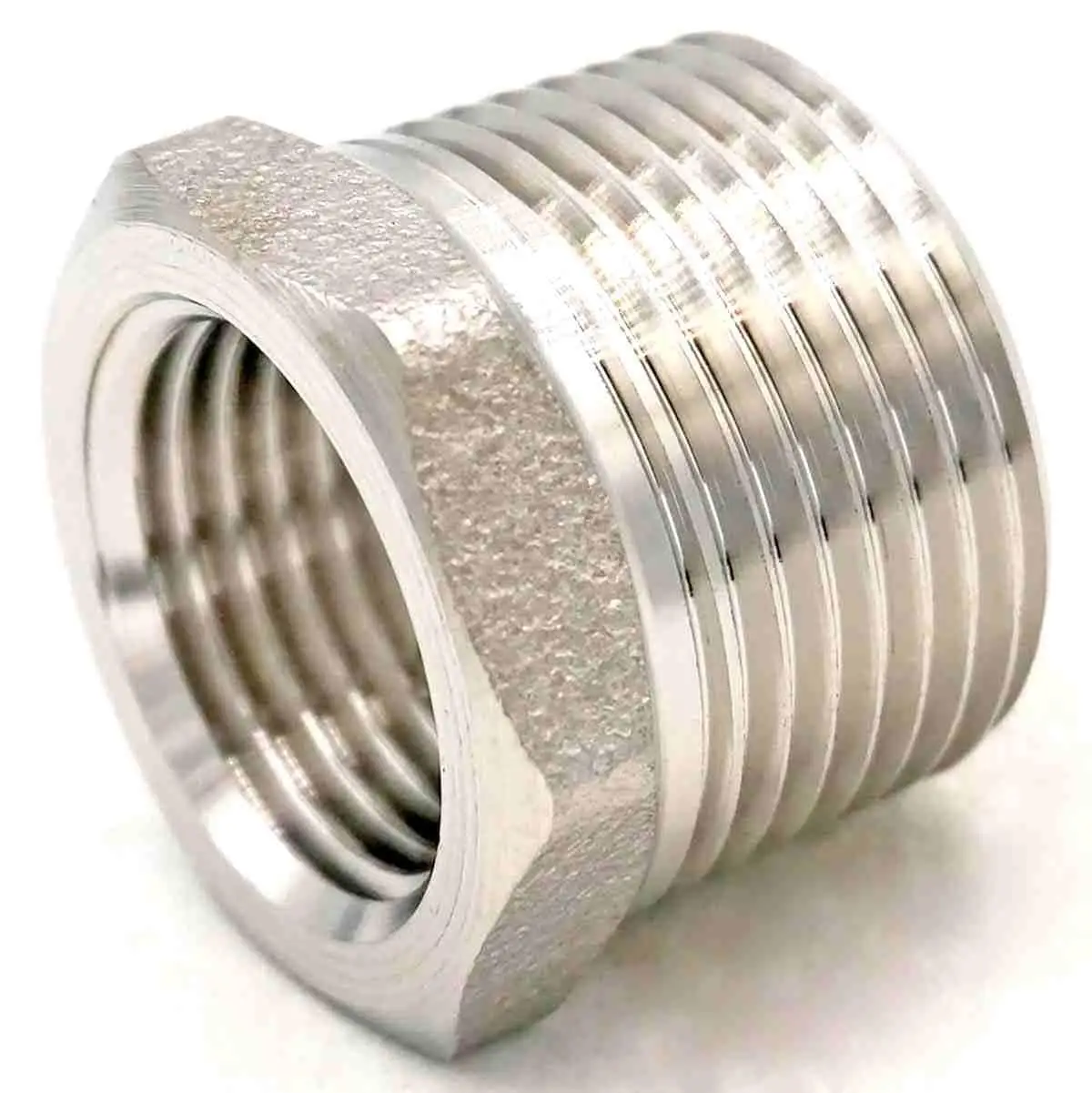 

3/4" NPT Male x 1/2" NPT Female 304 Stainless Steel Reducing Bush Forged Pipe Fitting 3000 PSI Water Gas Oil