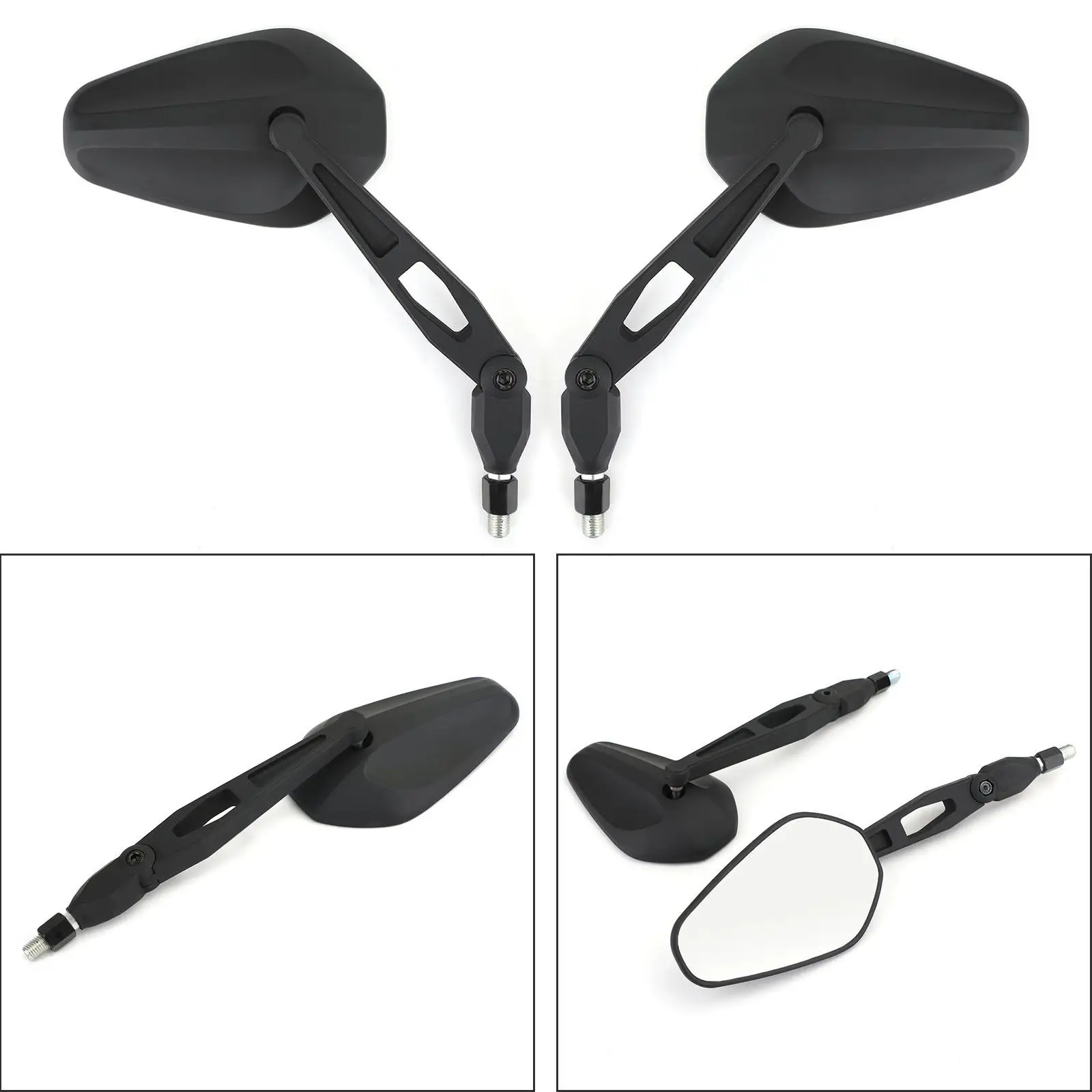 

Artudatech NEW NYLON M10 10MM REARVIEW SIDE MIRRORS PAIR FOR MOTORCYCLE MOTORBIKE CUSTOM STYLING