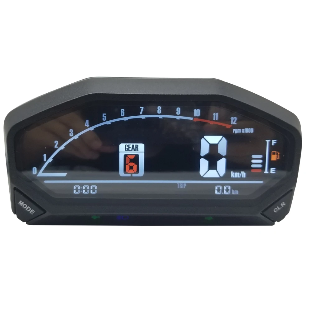 

New Style Universal Motorcycle LED LCD Speedometer Digital Backlight Waterproof Odometer Tachometer For 1,2,4 Cylinders YG150-23