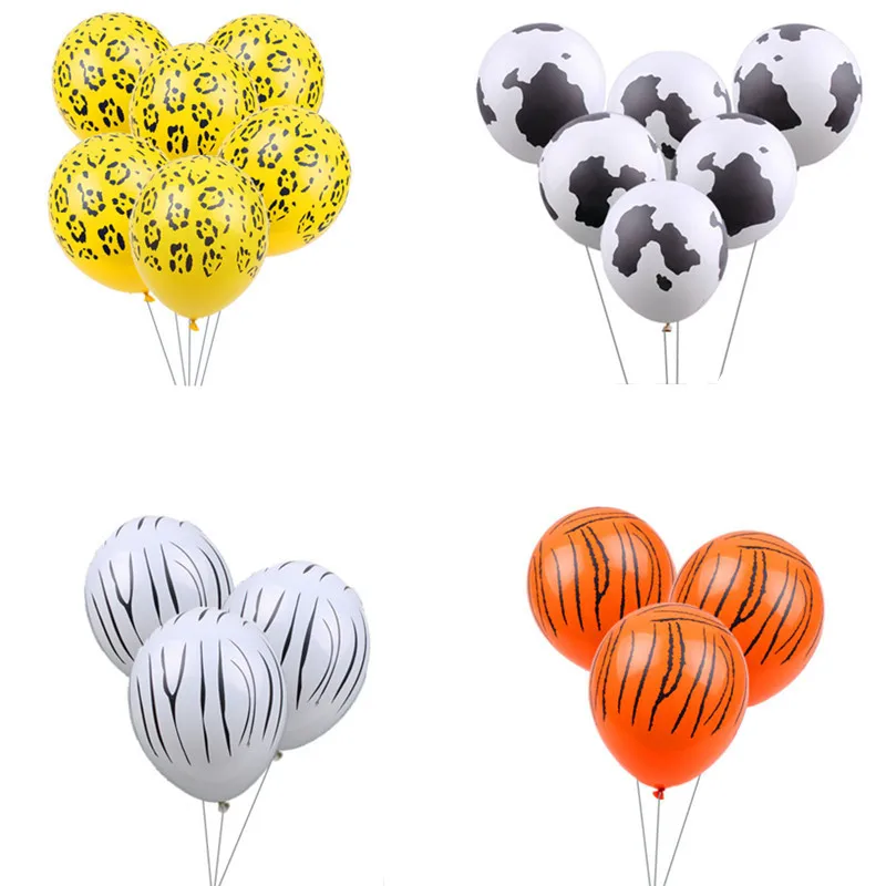 

10pcs 12 inch 2.8g thickened latex balloons cow leopard tiger print balloon birthday party decoration balloon