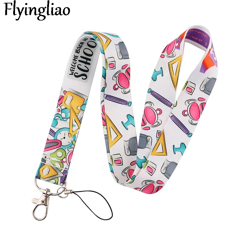 

Stationery Ruler Pencil Case Lanyard for Keys Phone Cool Neck Strap Lanyard for Camera Whistle ID Badge Cute webbings ribbons