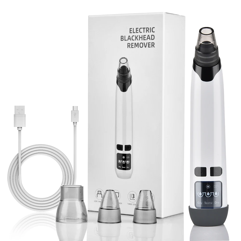 USB Pore Cleaner Comedondrukker Vacuüm Gezicht Huidverzorging Zuig Zwarte Stippen Mee-eters Puistjes Verwijderen Diepe Reiniging Tool