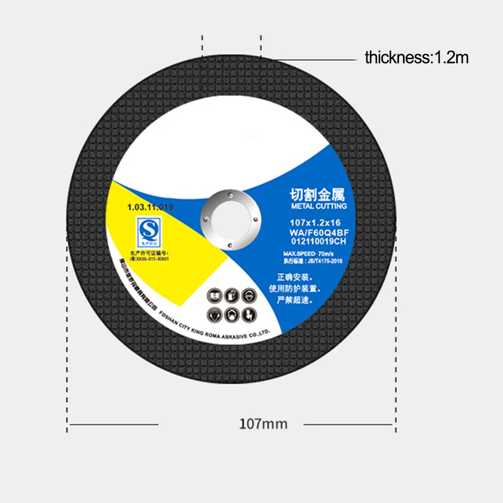 10 Buah Pisau Pemotong Jaring Ganda Resin Logam Tahan Karat Penggiling Sudut Ultratipis 107Mm 125Mm Potongan Roda Gerinda