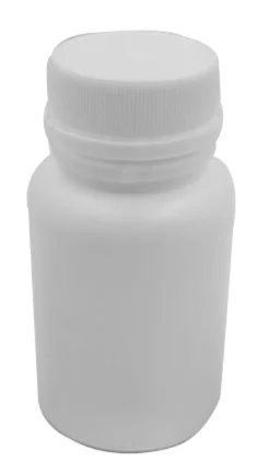 Garrafas recarregáveis brancas das cápsulas da vitamina do hdpe de 50 pces 100ml 100cc com tampões invioláveis