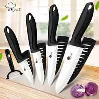Ceramic Knife Set 3456 inch 1-4pcs Kitchen Knife with Peeler Fruit Vegetable Utility Slicing Zirconium White Blade Chef Knives