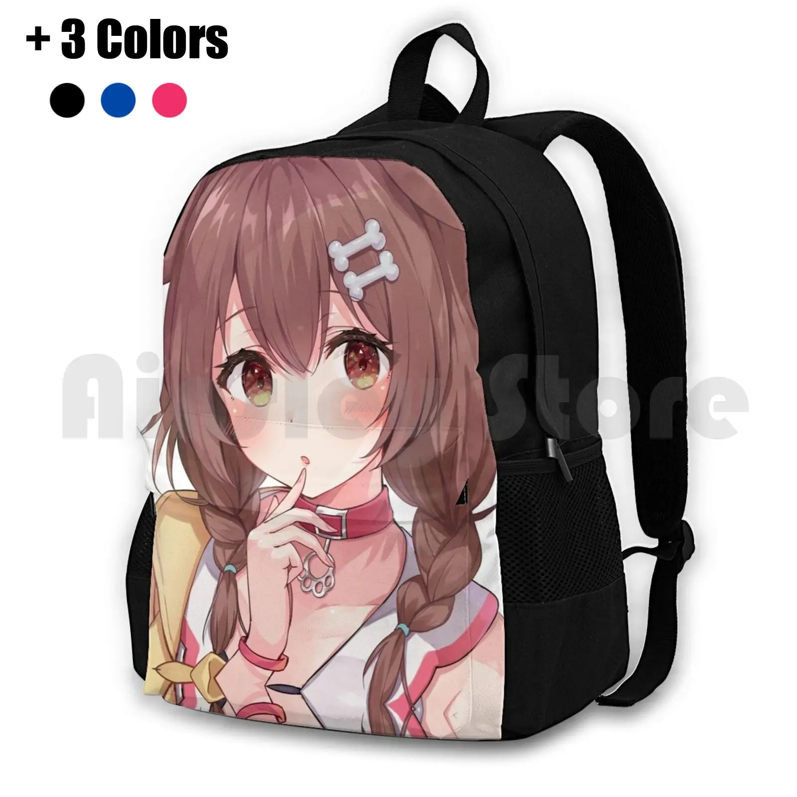 Inugami Korone-Hololive Outdoor Hiking Backpack Riding Climbing Sports Bag Inugami Korone Korone Gawr Gura Hololive Vtuber