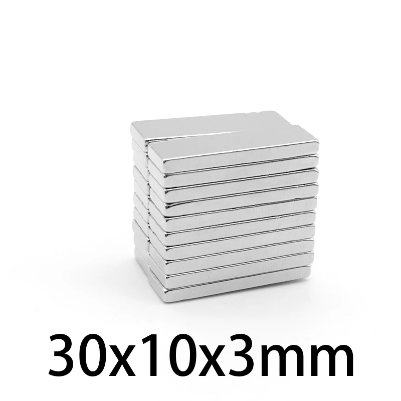 5-50PCS 30x10x3mm block Powerful N35 Magnets 30mmX10mmx3mm Sheet Permanent Magnet 30*10*3mm Strong Neodymium Magnetic 30*10*3