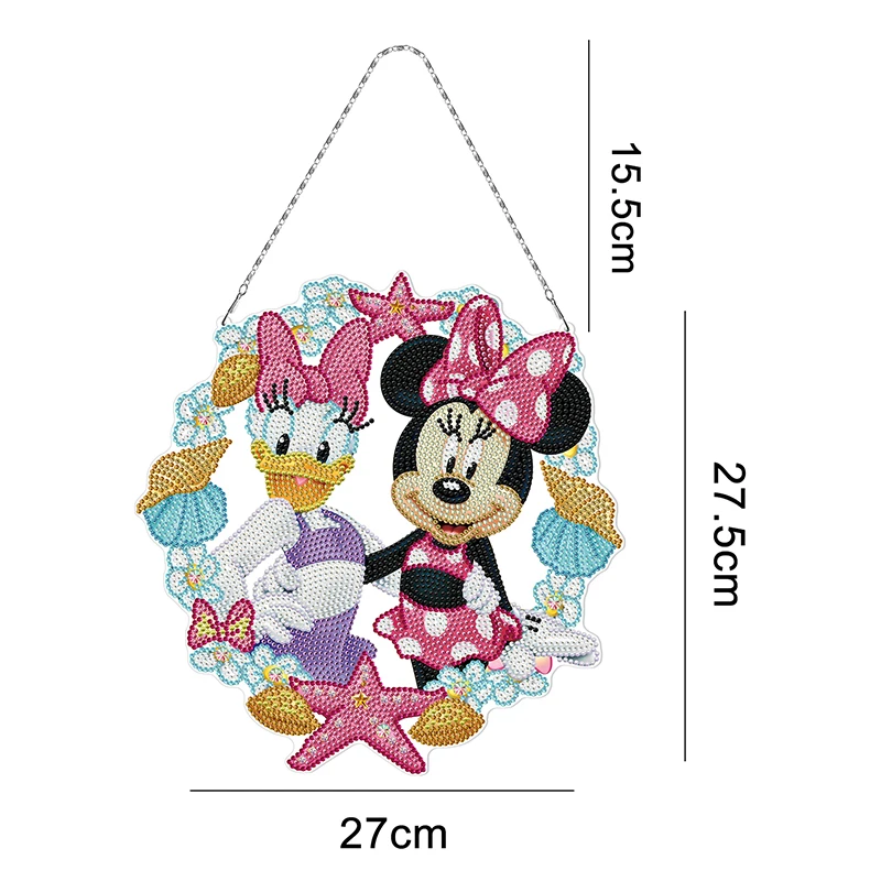 Disney 5D diamentowa malowanie wieniec świąteczny specjalny Rhinestone kreskówka myszka miki myszka Minnie haft DIY dekoracja wnętrz (rękodzieło)