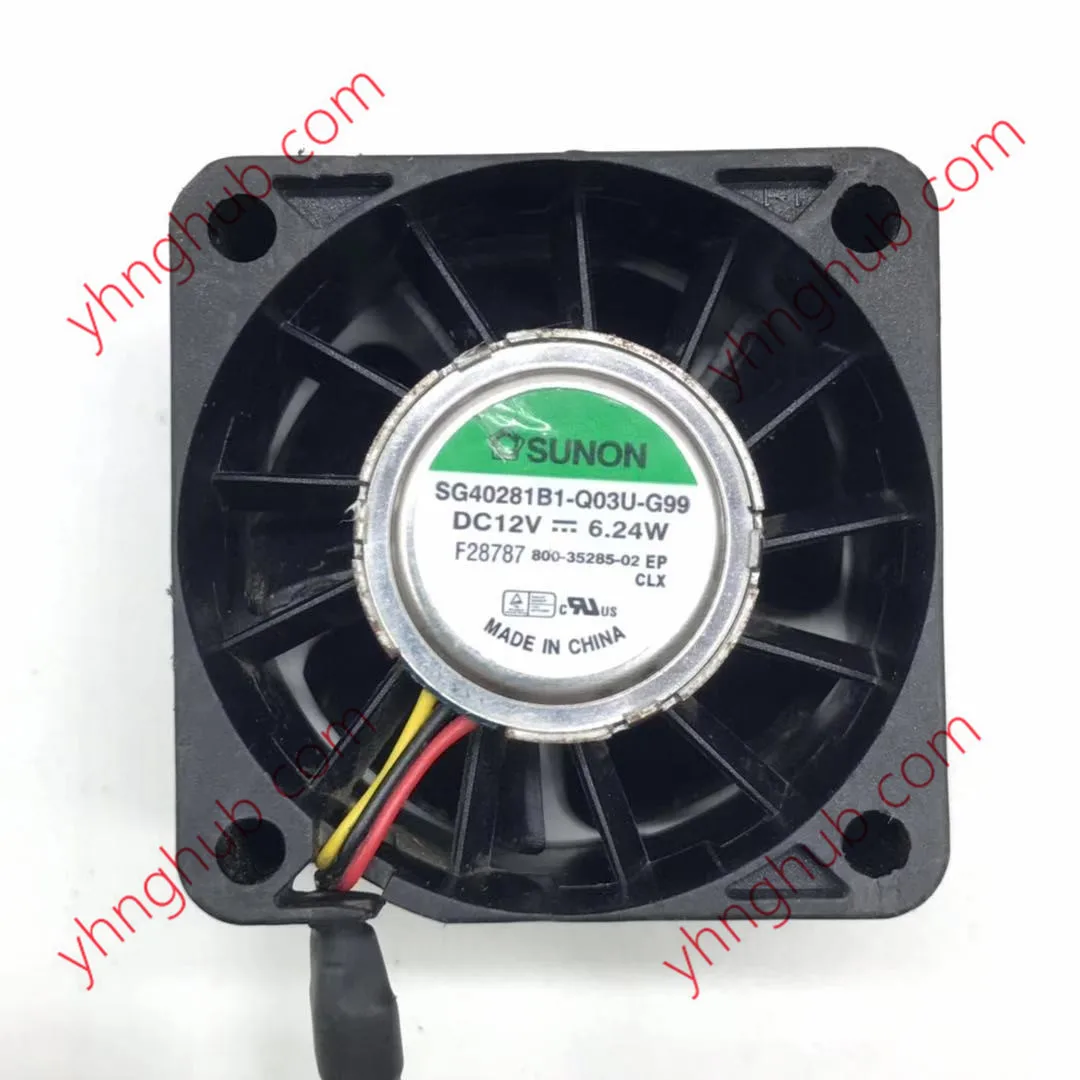 

SUNON SG40281B1-Q03U-G99 DC 12V 6.24W 40x40x28mm 3-Wire Server Cooling Fan