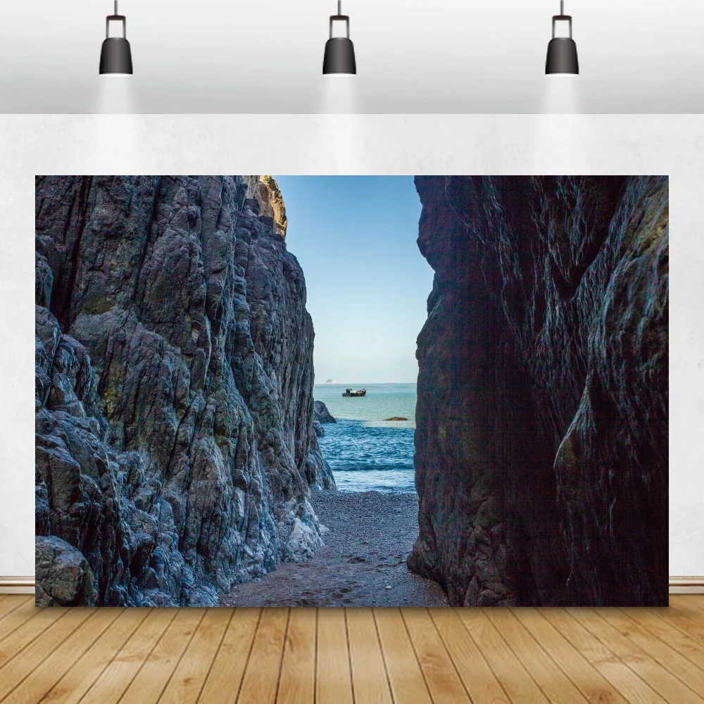 Laeacco Old Stone Cave Hole Light Interior Portrait Photographic Backgrounds Customized Photography Backdrops For Photo Studio