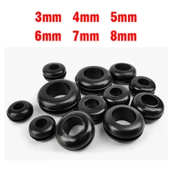 10-100 Stuks 3/4/5/6/7/8/10/12/14/16/18/20/25Mm Binnendiameter Kabel Bedrading Rubber Grommets Pakking Ring Draad Beschermende loop