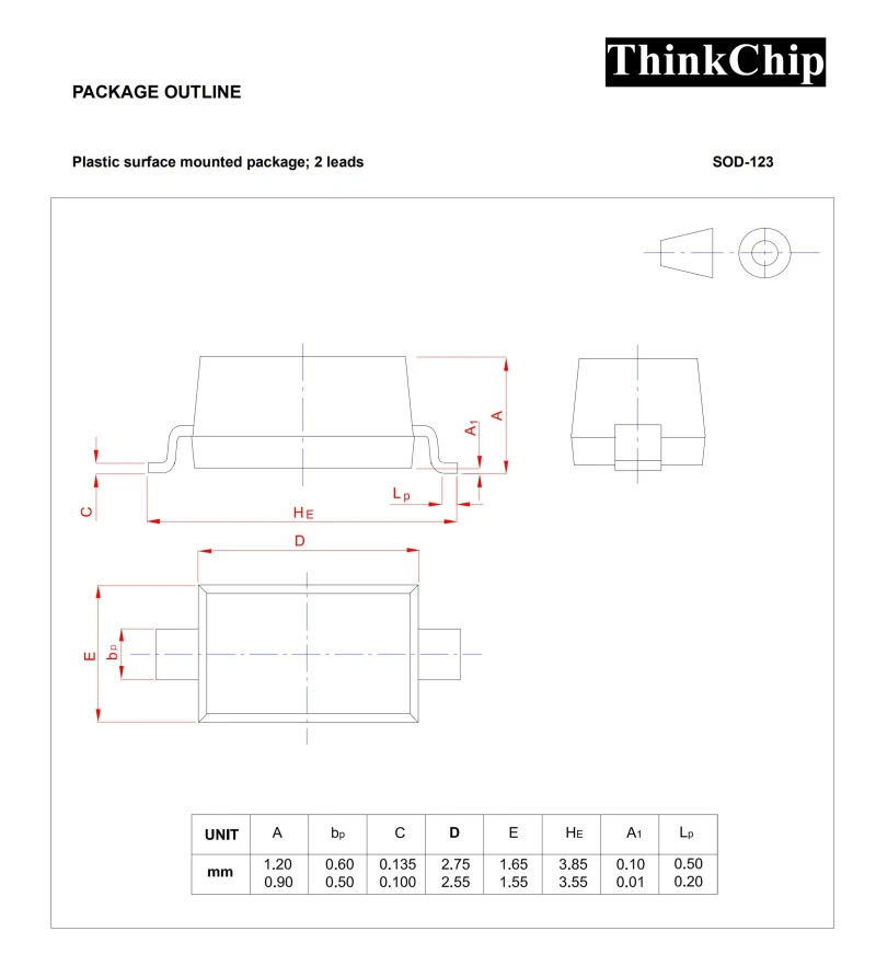 (100pcs) 1N4007W SOD-123 1206 SMD 스위치 다이오드 1N4007 (마킹 T7)